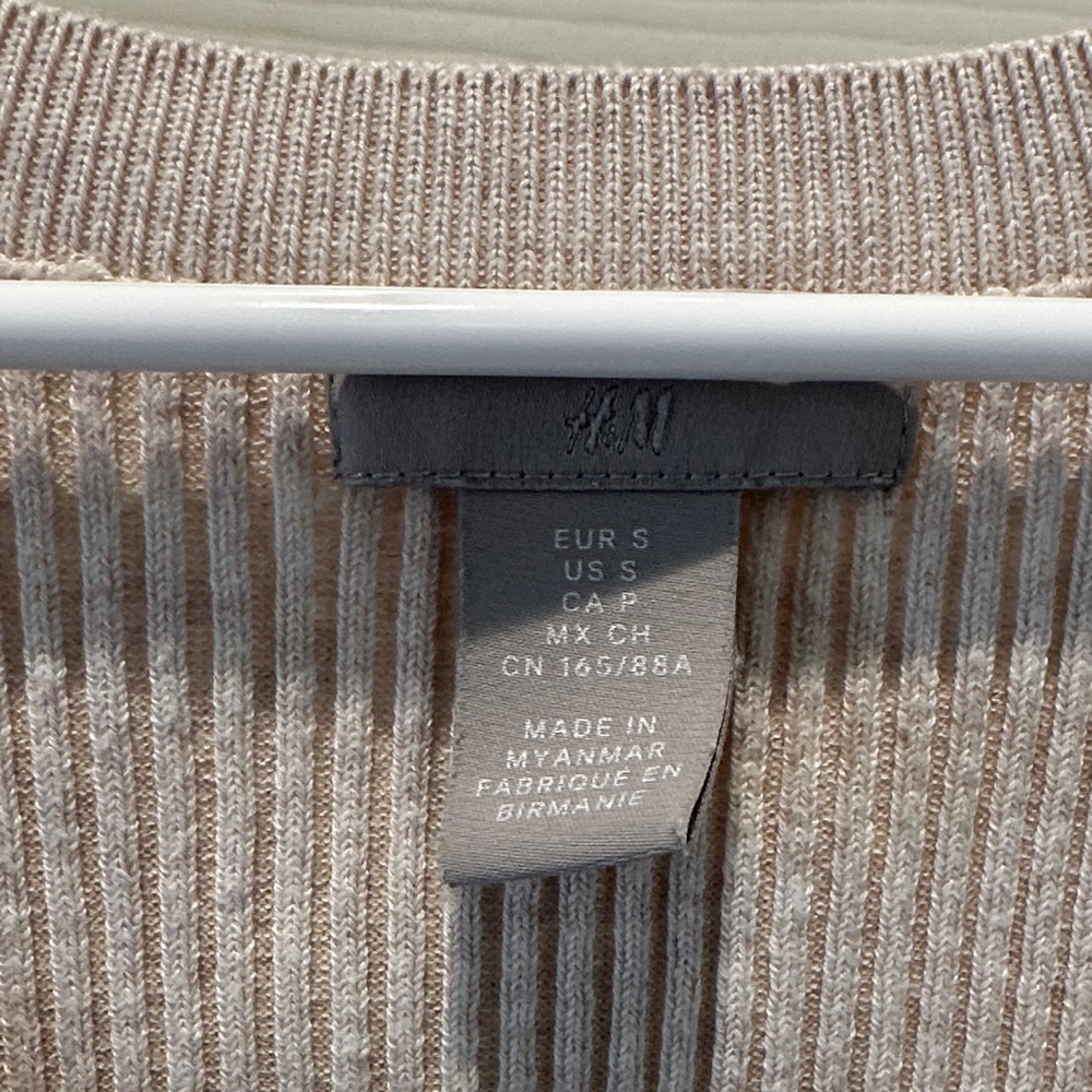 H&M Ribbed Knit Tank Top - Cream - Picture 2 of 3